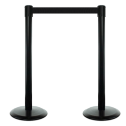 BLACK QUEUING BARRIER WITH BELT